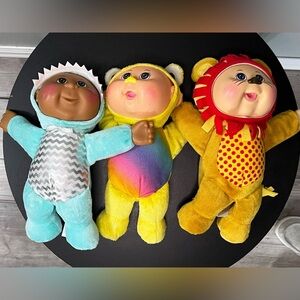 LOT OF 3 Cabbage Patch Kids Exotic Zoo Friends Dolls 9” Soft Toys | Fun | Kid